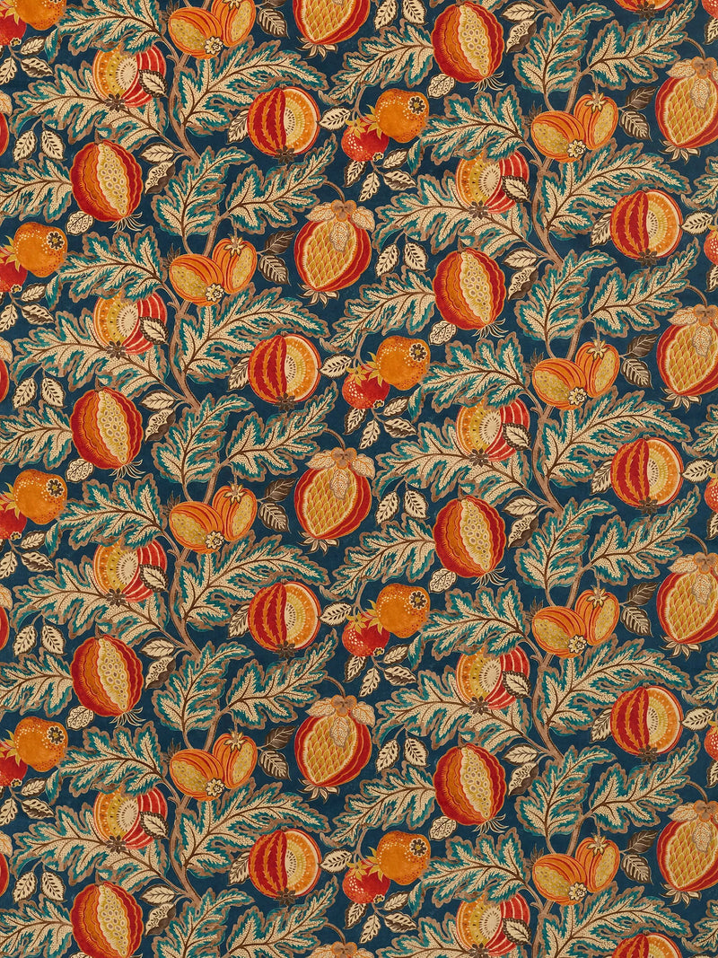 Sanderson Cantaloupe Velvet Furnishing Fabric, Turmeric/Indigo
