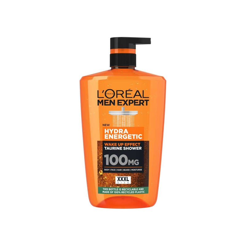 L'Oreal Men Expert Carbon and Hydra Energetic Shower Gel Twin Pack 2 Litres Each, UK version