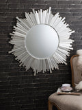Gallery Direct starburst round mirror silver 100cm, UK version