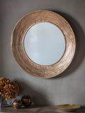Gallery Direct round mirror gold metal frame 72cm - British product
