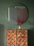 Gallery Direct Bowie round mirror 80cm, imported from the UK