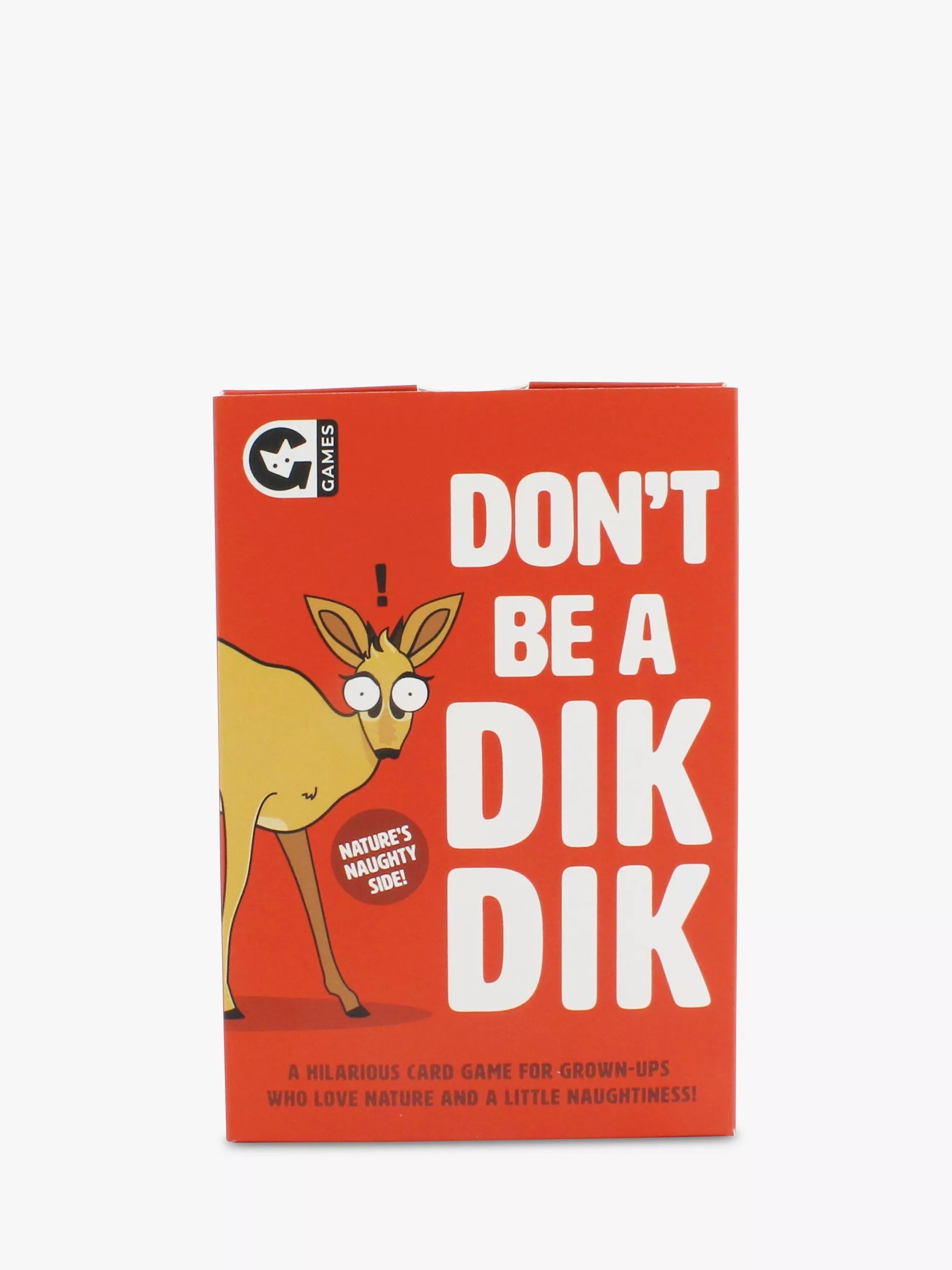 Ginger Fox Don't Be A Dik-Dik adult party card game, UK version