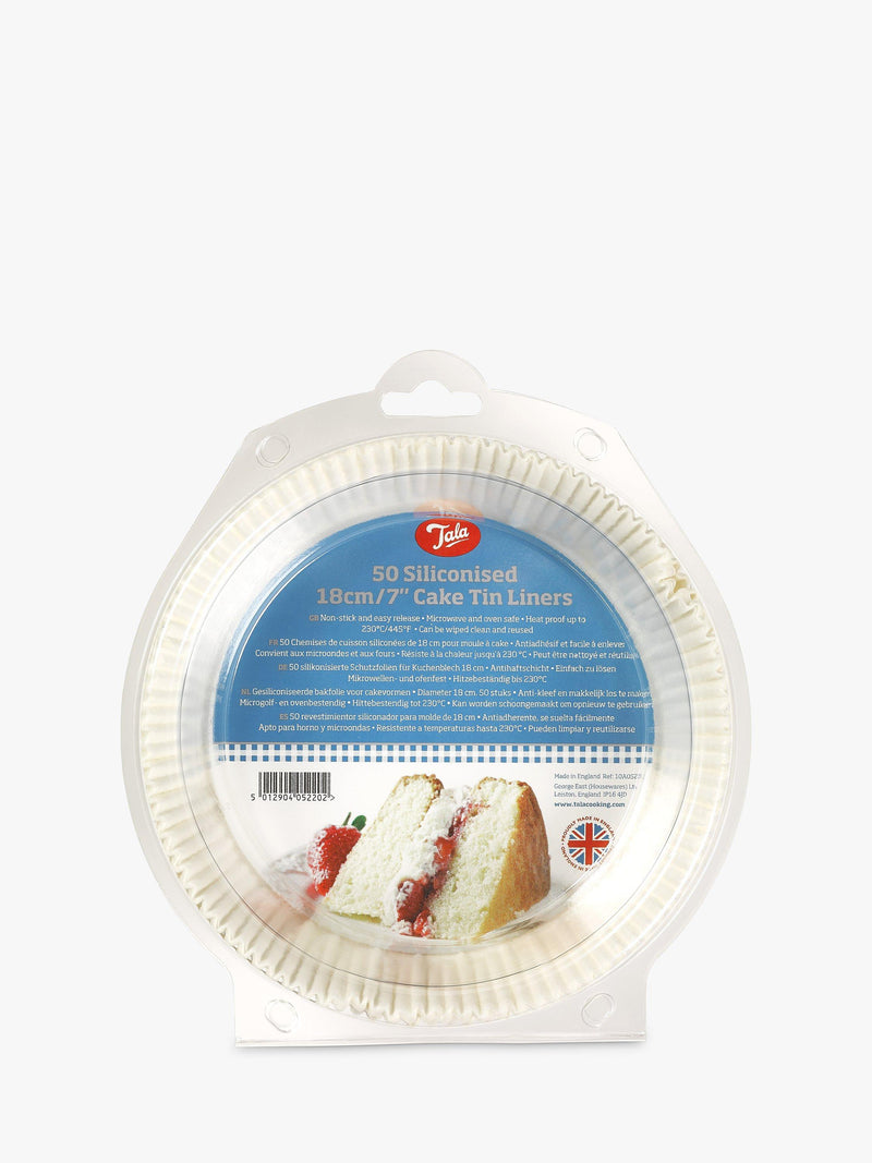 Tala non-stick cake tin liners pack of 50, 18cm, UK version