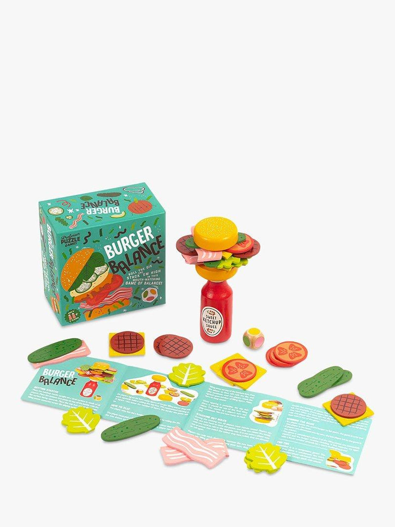 Professor Puzzle burger balance party game, imported from the UK