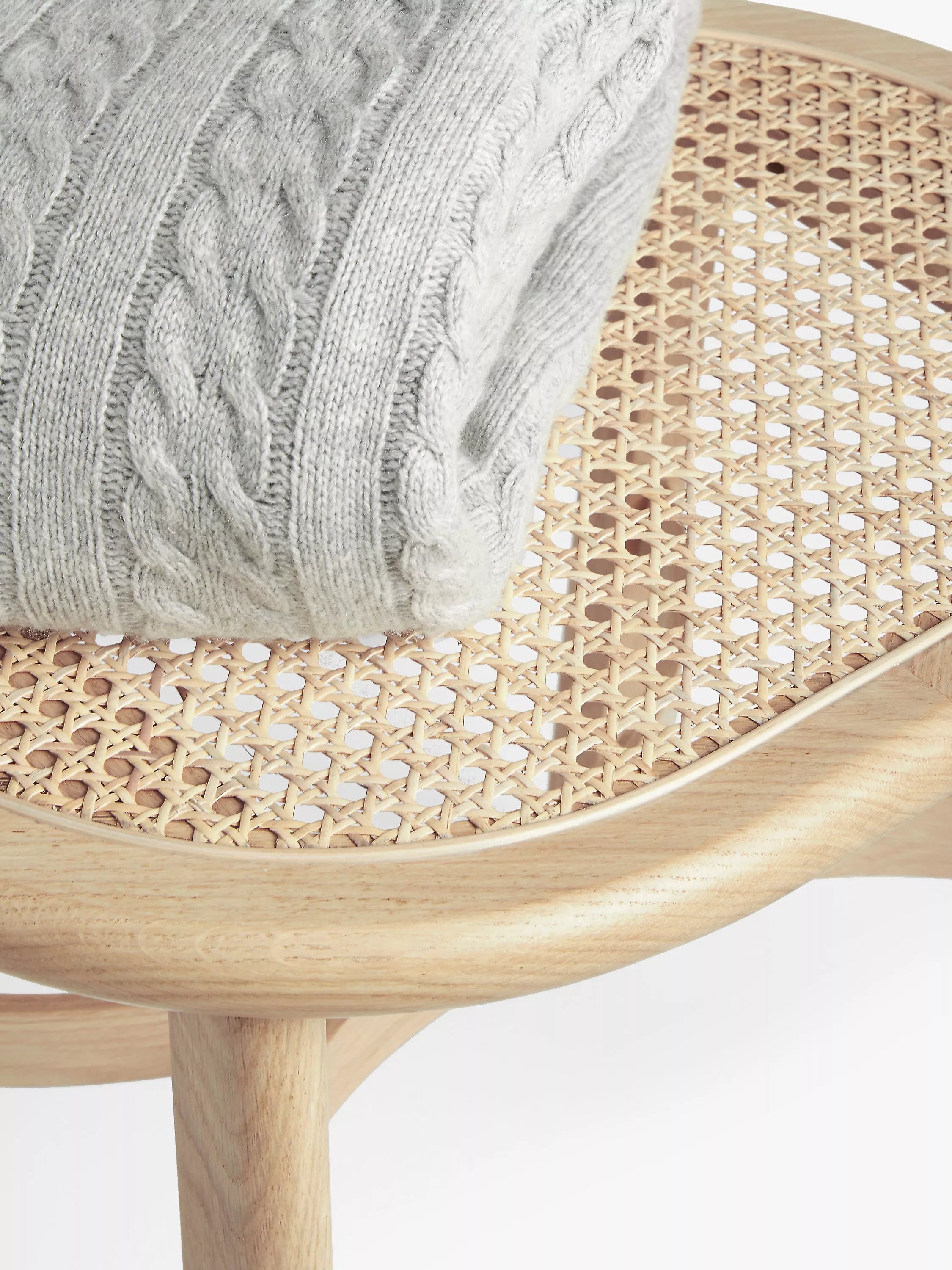 John Lewis rattan dressing table stool natural finish, UK version