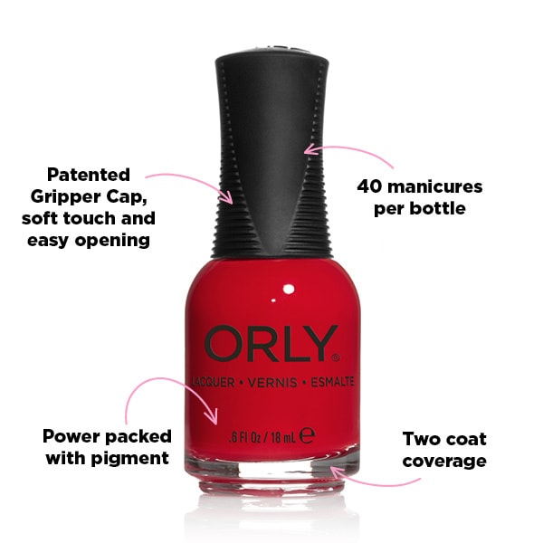 Orly Nail Polish Haute Red 18ml, imported from the UK