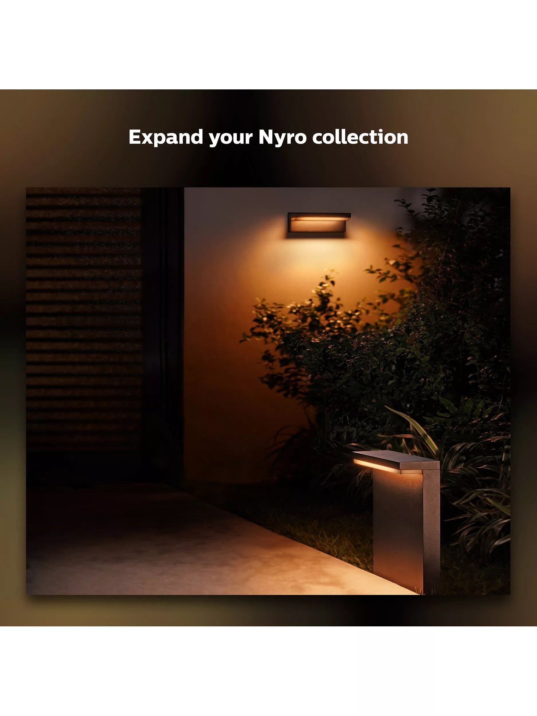 Philips Hue Nyro outdoor wall light black (British brand)