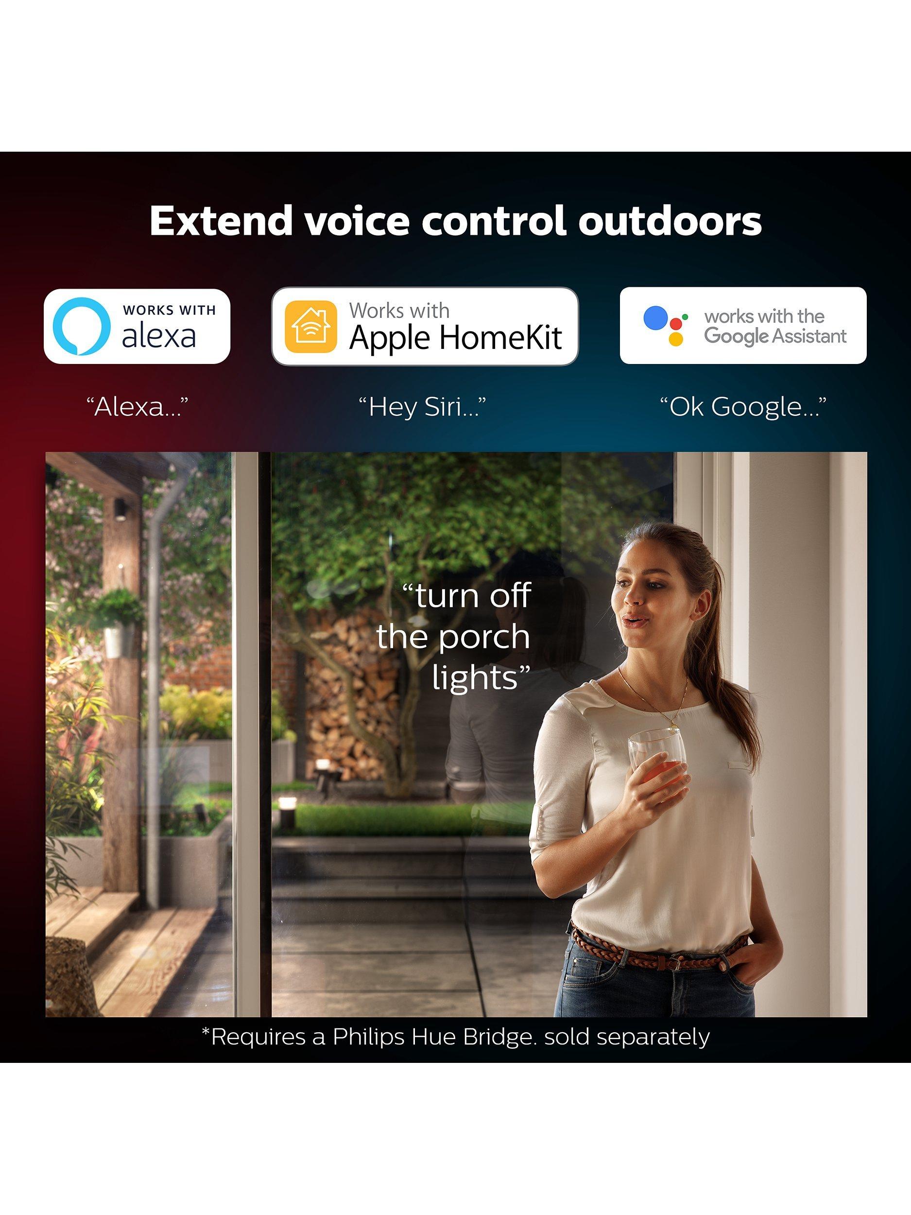 Philips Hue Nyro outdoor wall light black (British brand)