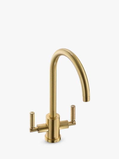 John Lewis Robinet de cuisine monobloc à 2 leviers avec design en arche et bec anti-éclaboussures - Achetez en ligne sur McGrocer