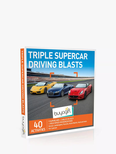 Triple Supercar Driving Experience Gift - 12 Mile Drive in Three Cars