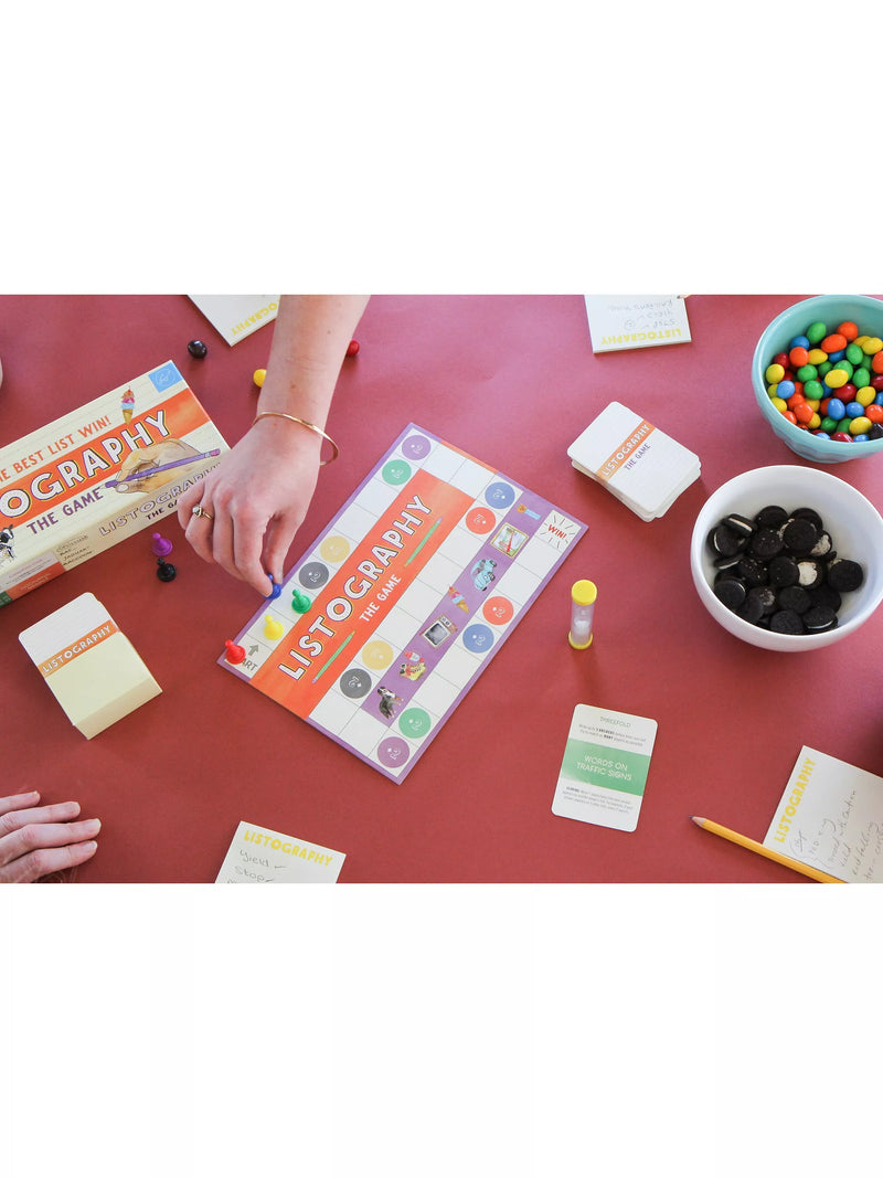 Listography board game, UK version