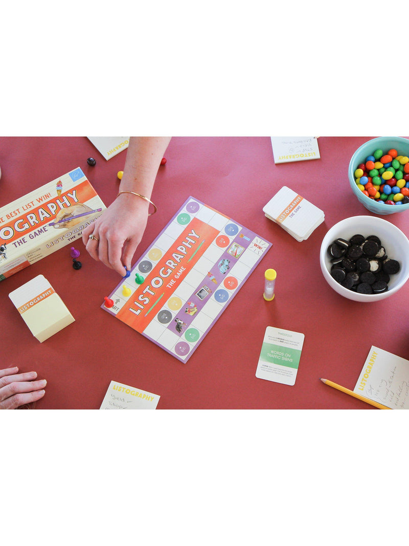 Listography board game, UK version