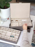 Stackers supersize jewellery box mink with compartments, UK version