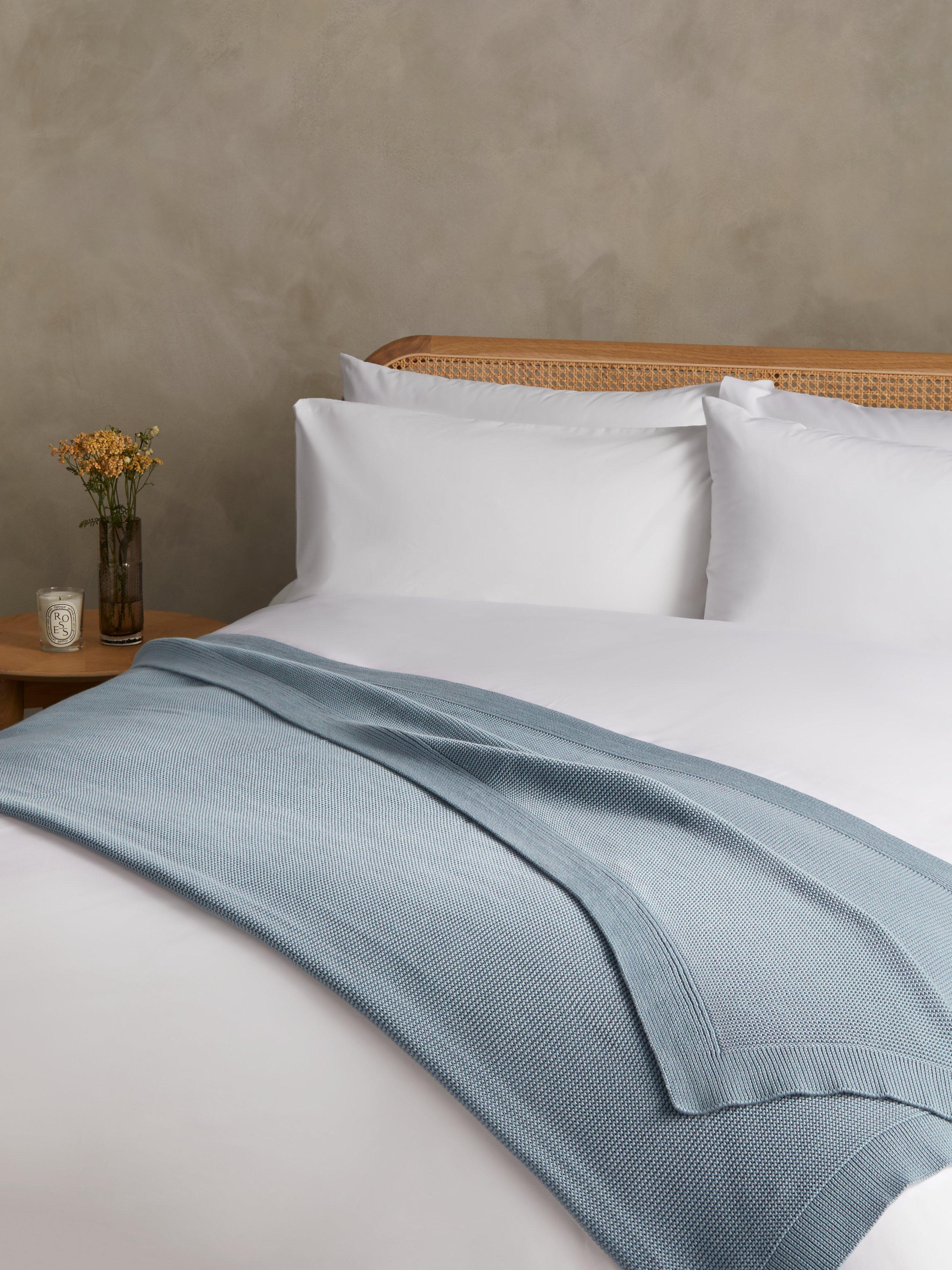 John Lewis rye plain knit throw, UK version