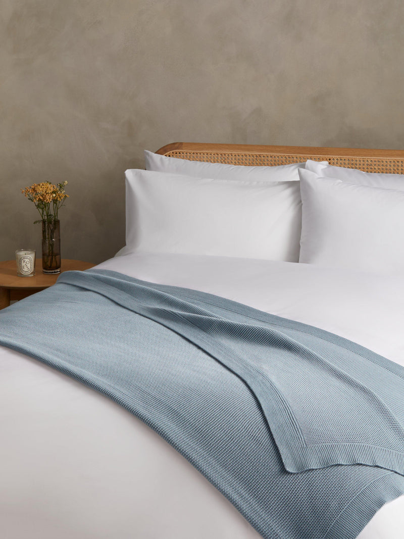 John Lewis rye plain knit throw, UK version