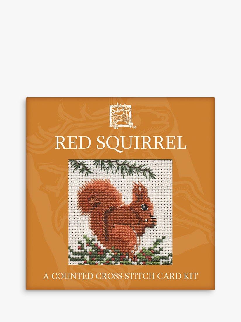 Textile Heritage cross stitch kit red squirrel - British product