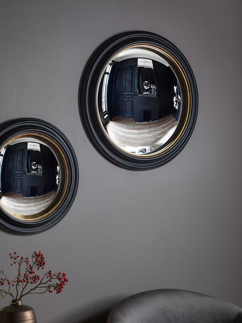 Gallery Direct Rockbourne round mirror 63cm black - British product