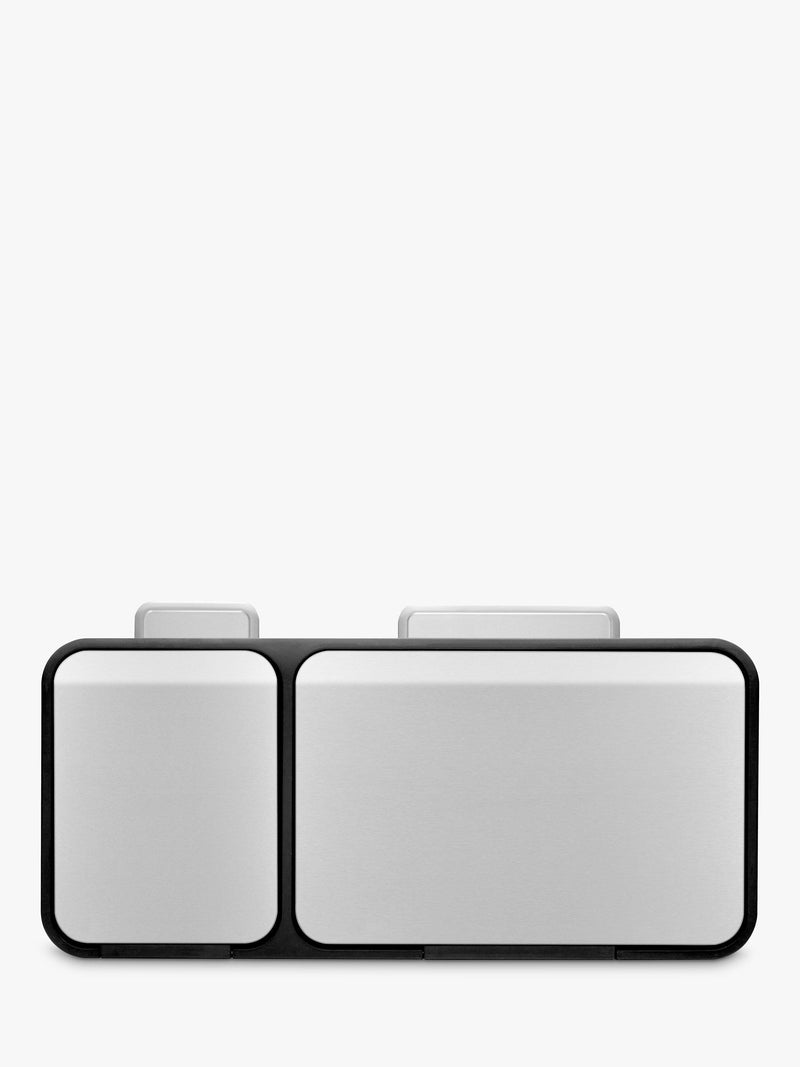EKO Ecocasa 3 Section Recycling Bin, Stainless Steel, 3x 15L