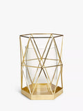 John Lewis Geo Hurricane Candle Holder, H37 cm