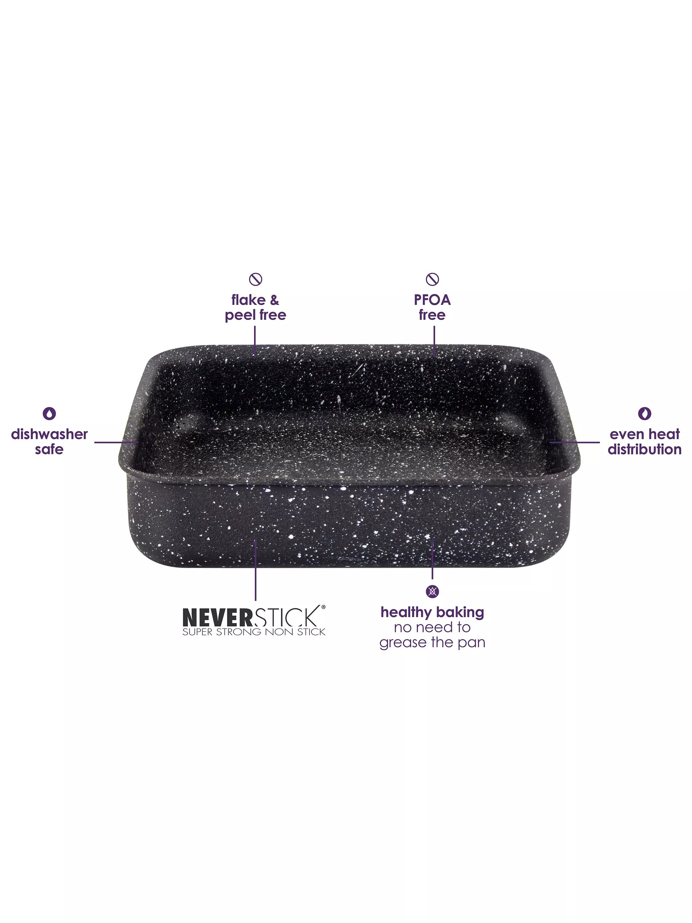 Eaziglide Neverstick non-stick square brownie tin 20cm, imported from the UK
