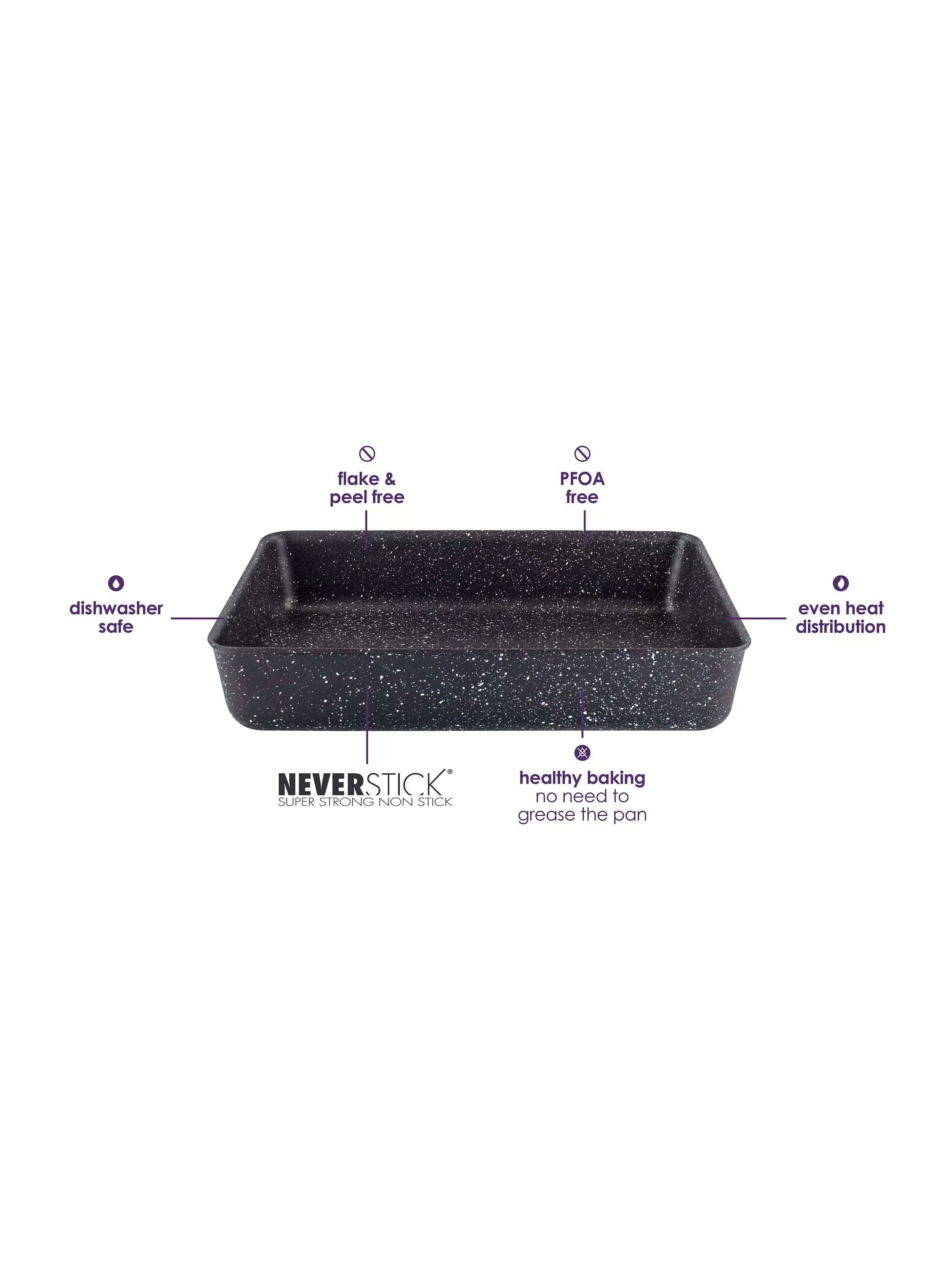 Eaziglide Neverstick non-stick aluminium roaster 35cm, imported from the UK