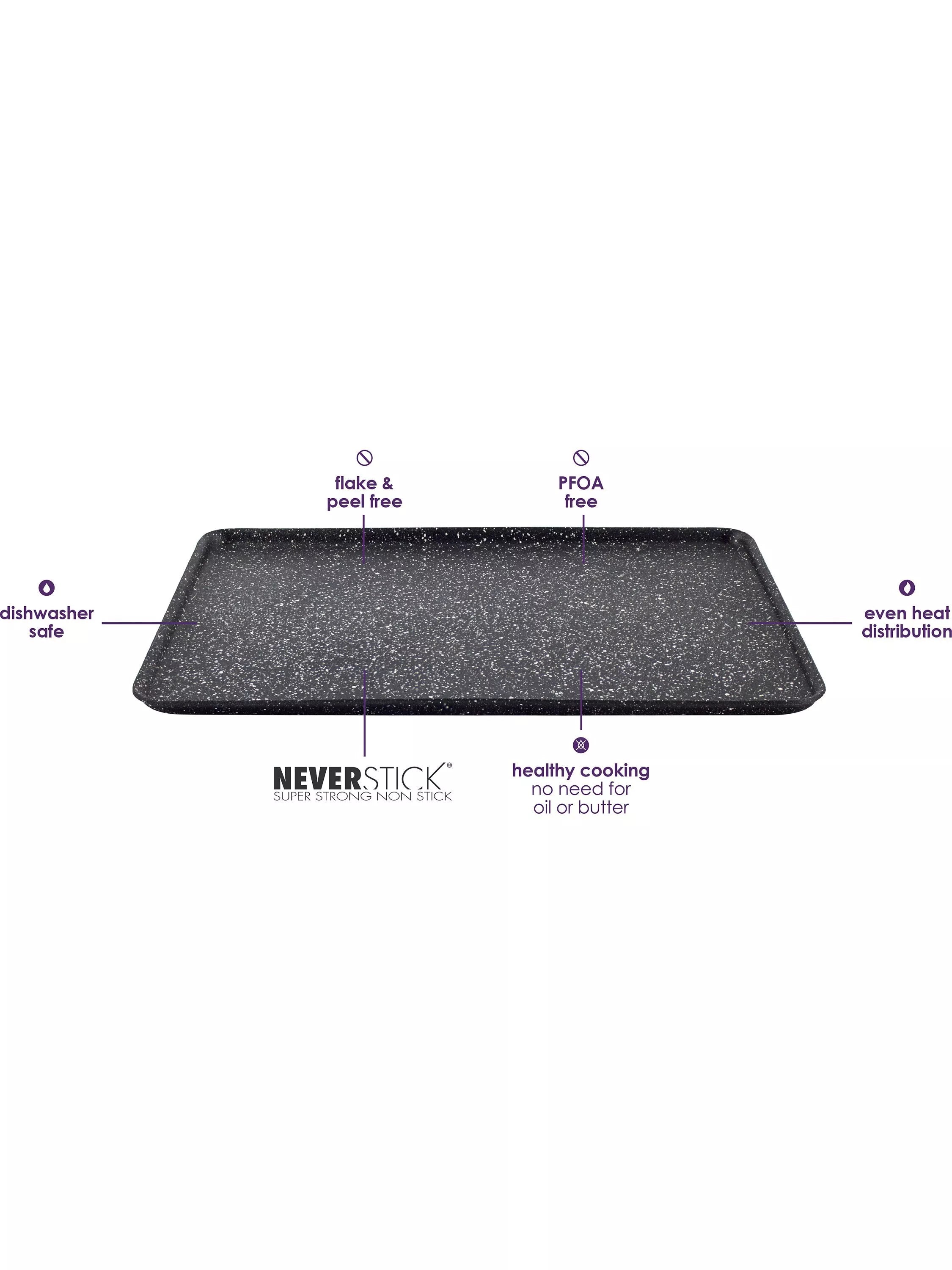 Eaziglide Neverstick Non-Stick Aluminium Baking Tray, 35cm