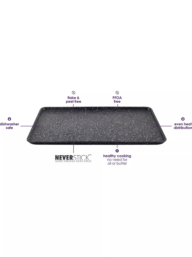 Eaziglide Neverstick Non-Stick Aluminium Baking Tray, 35cm