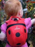LittleLife red Ladybird toddler backpack with safety harness, UK version