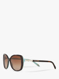 Tiffany & Co rectangular brown sunglasses 55mm, imported from the UK