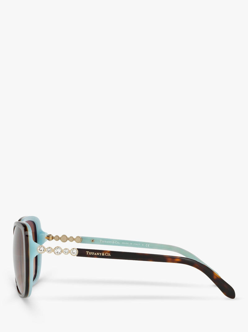 Tiffany & Co rectangular brown sunglasses 55mm, imported from the UK