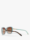 Tiffany & Co rectangular brown sunglasses 55mm, imported from the UK
