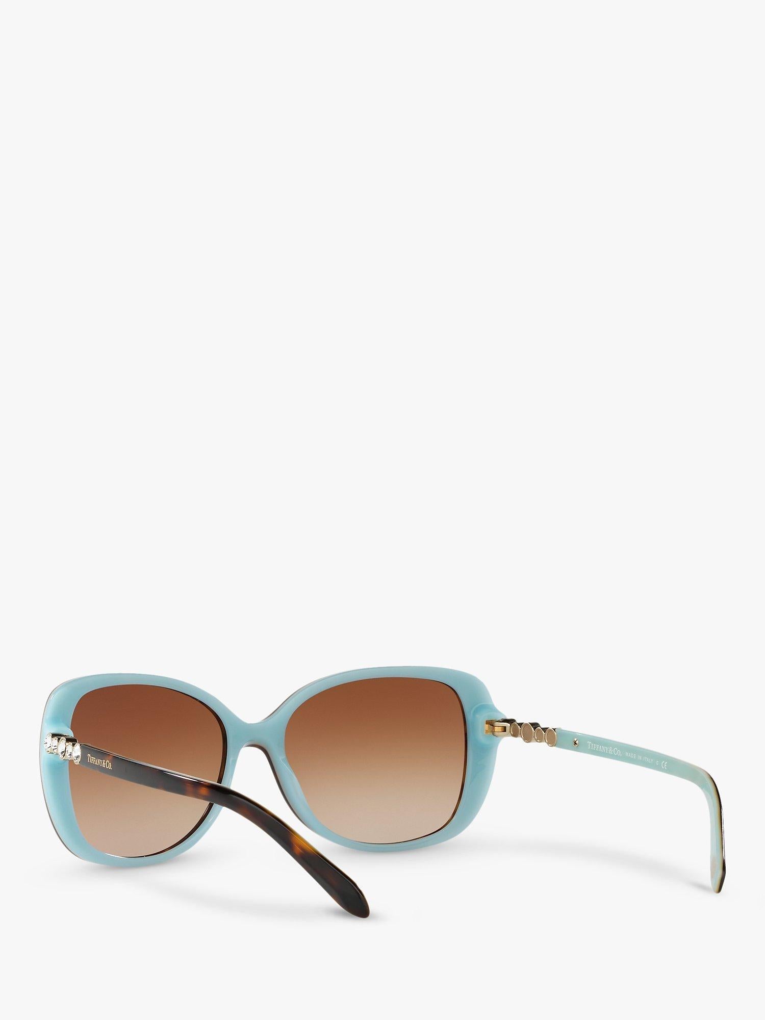 Tiffany & Co rectangular brown sunglasses 55mm, imported from the UK