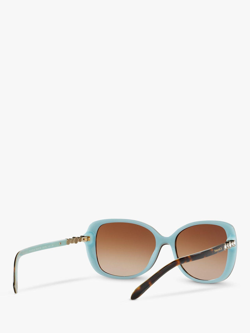 Tiffany & Co rectangular brown sunglasses 55mm, imported from the UK