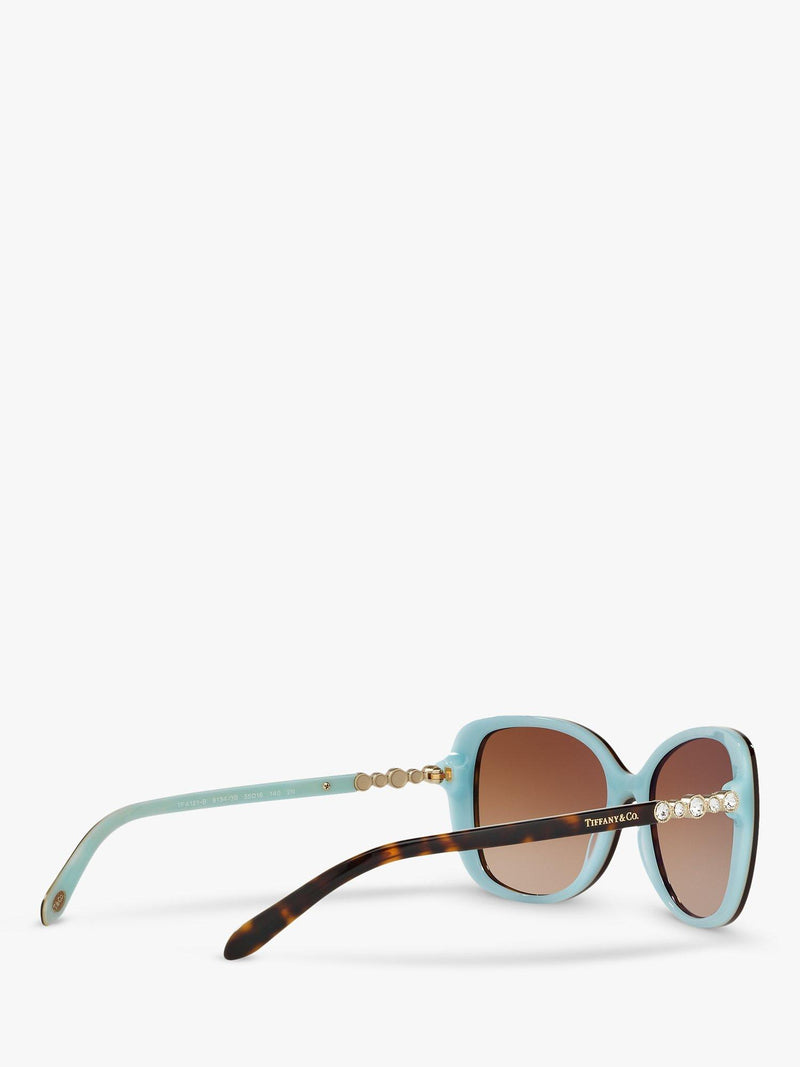 Tiffany & Co rectangular brown sunglasses 55mm, imported from the UK