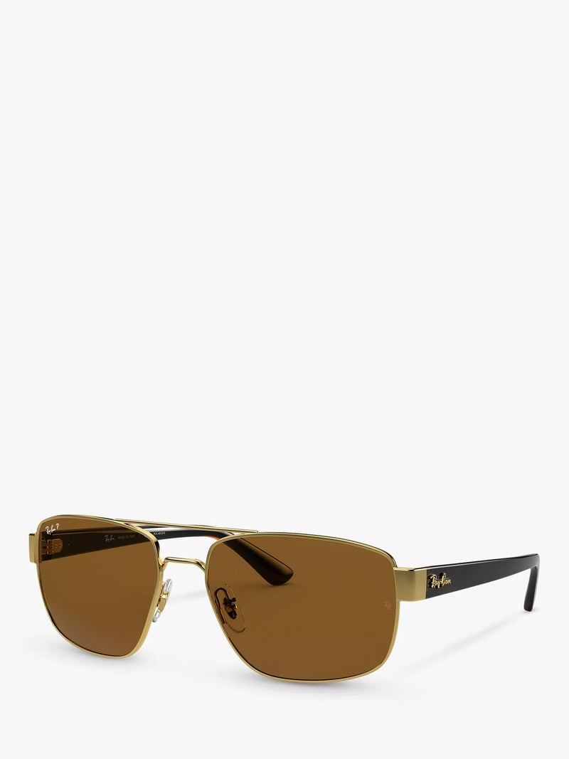 Ray-Ban rectangular polarised sunglasses RB3663 (British brand)