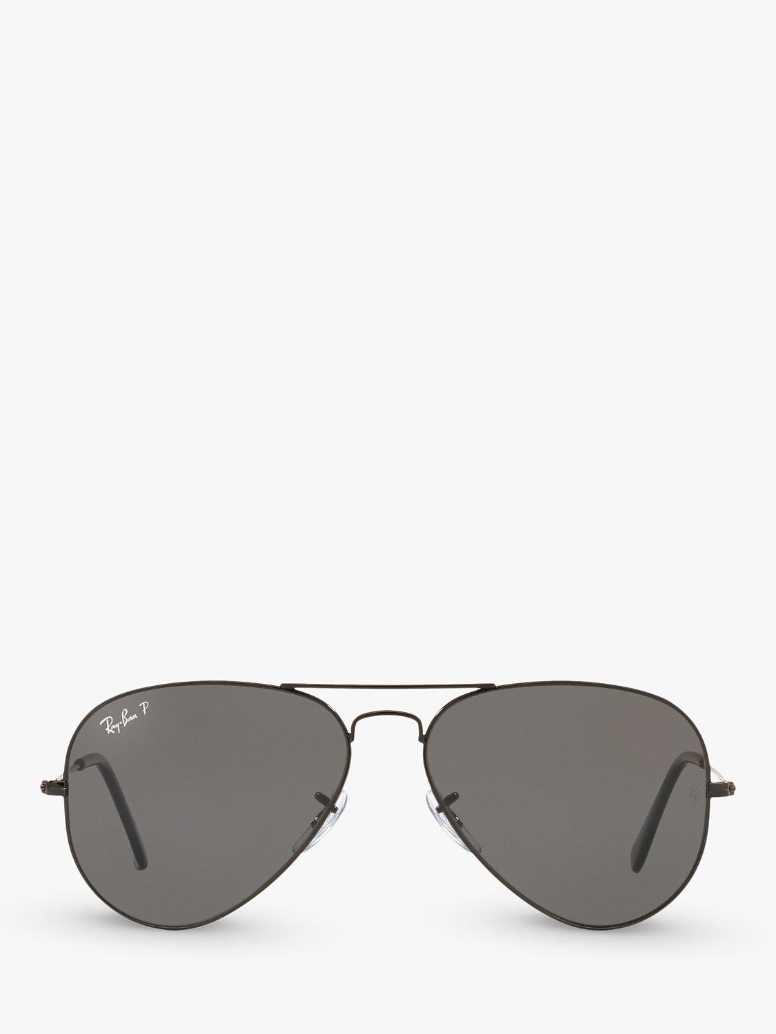 Ray-Ban aviator sunglasses polarised black grey 58mm, imported from the UK