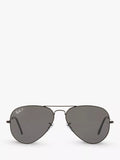 Ray-Ban aviator sunglasses polarised black grey 58mm, imported from the UK