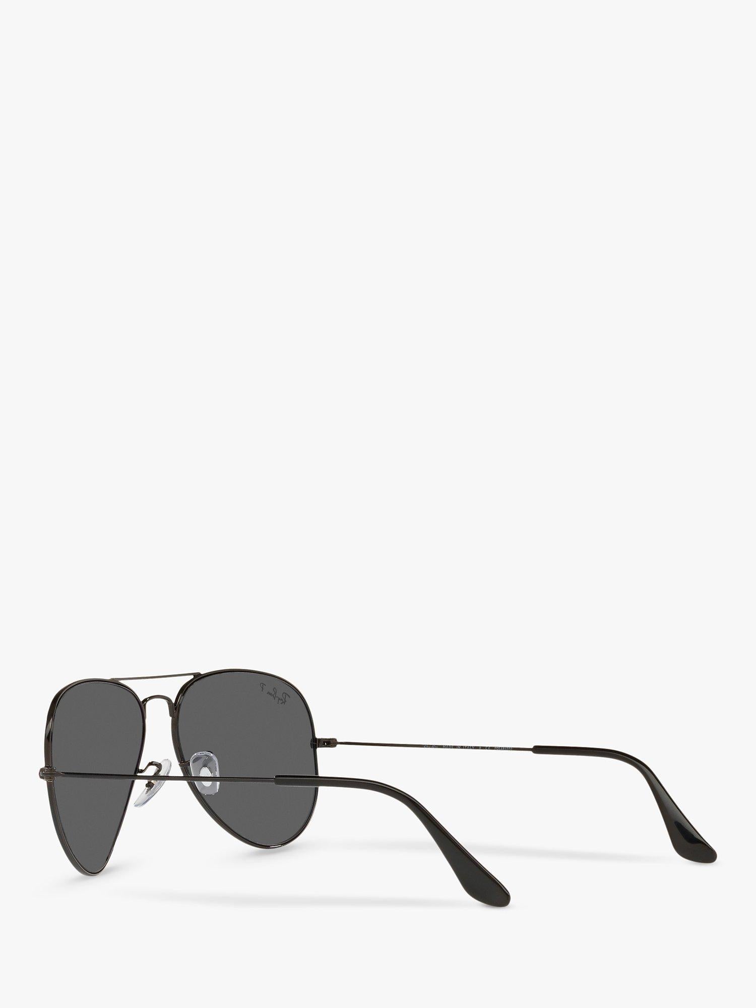 Ray-Ban aviator sunglasses polarised black grey 58mm, imported from the UK