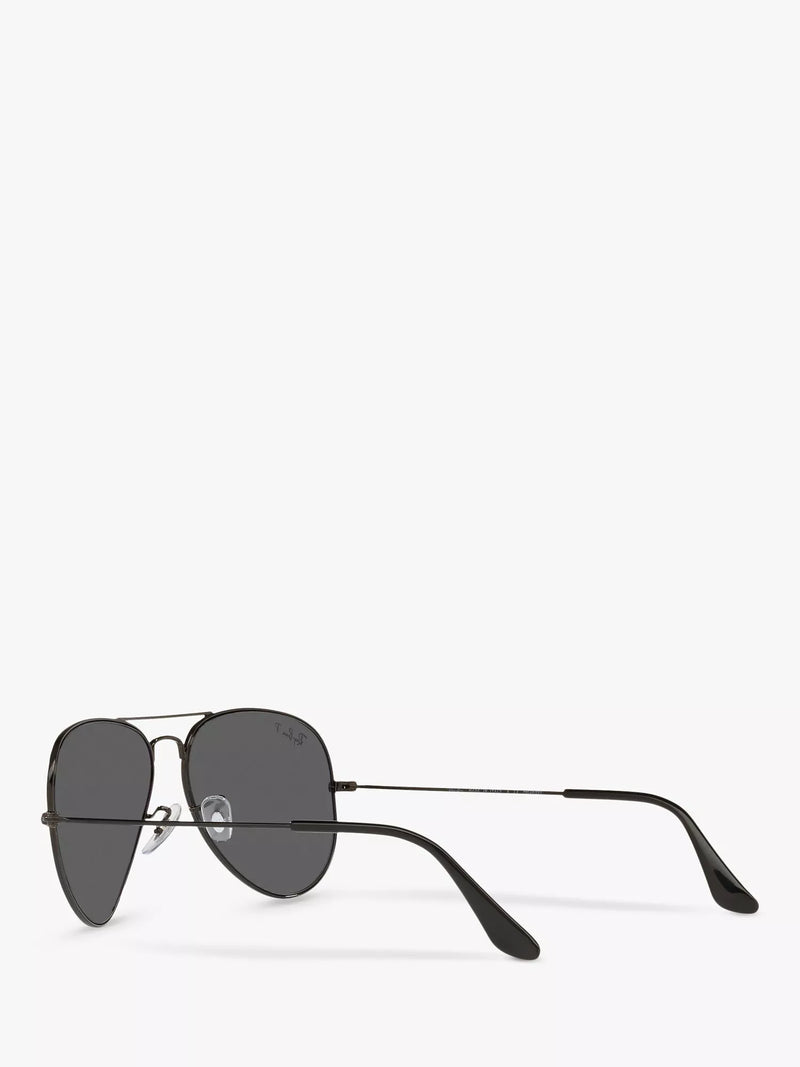 Ray-Ban aviator sunglasses polarised black grey 58mm, imported from the UK