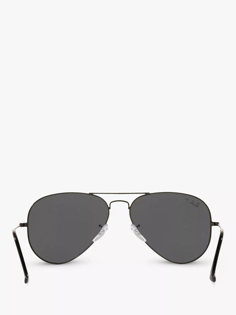 Ray-Ban aviator sunglasses polarised black grey 58mm, imported from the UK