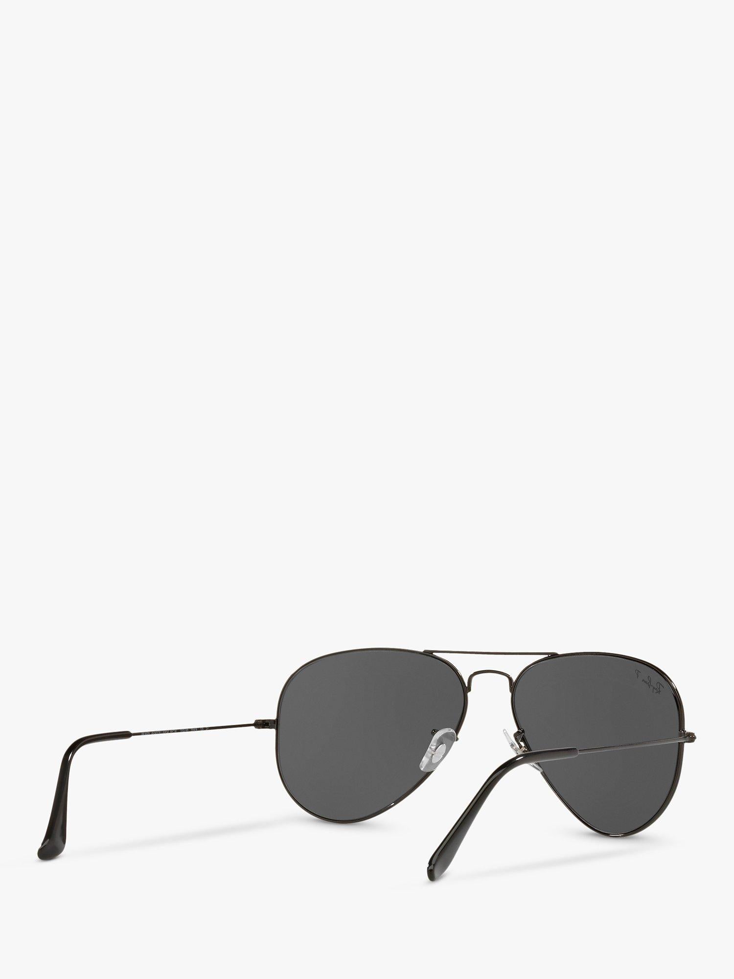 Ray-Ban aviator sunglasses polarised black grey 58mm, imported from the UK
