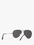Ray-Ban aviator sunglasses polarised black grey 58mm, imported from the UK