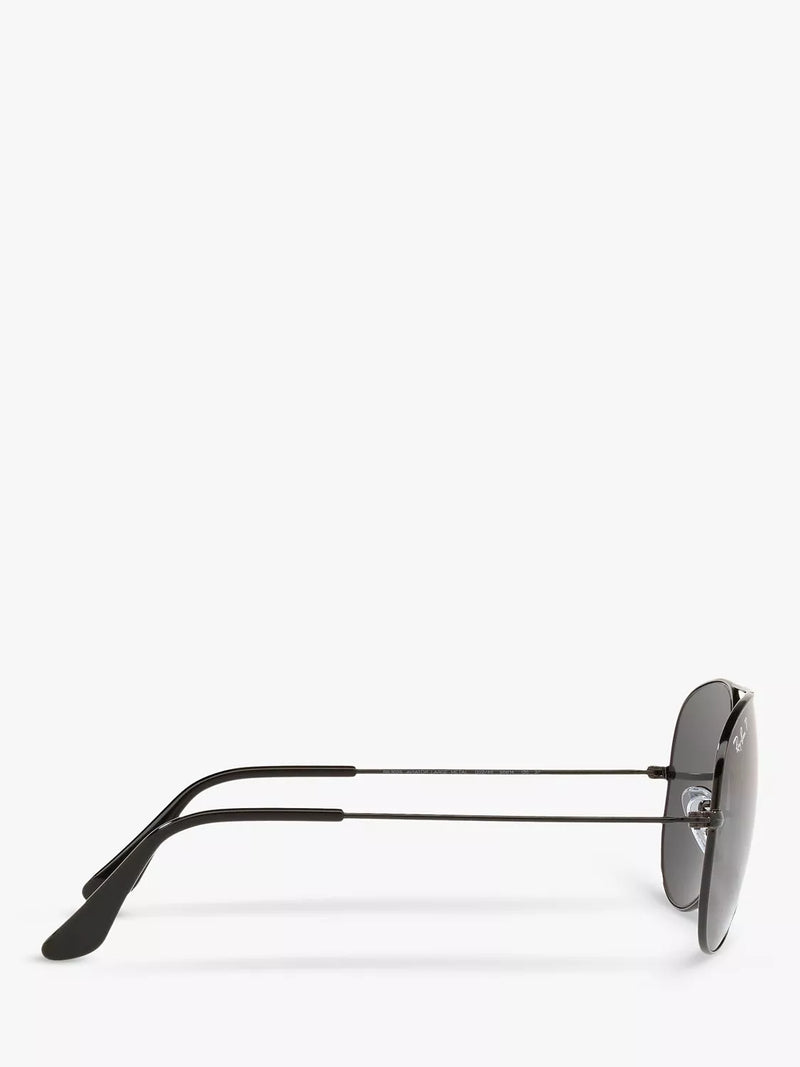 Ray-Ban aviator sunglasses polarised black grey 58mm, imported from the UK