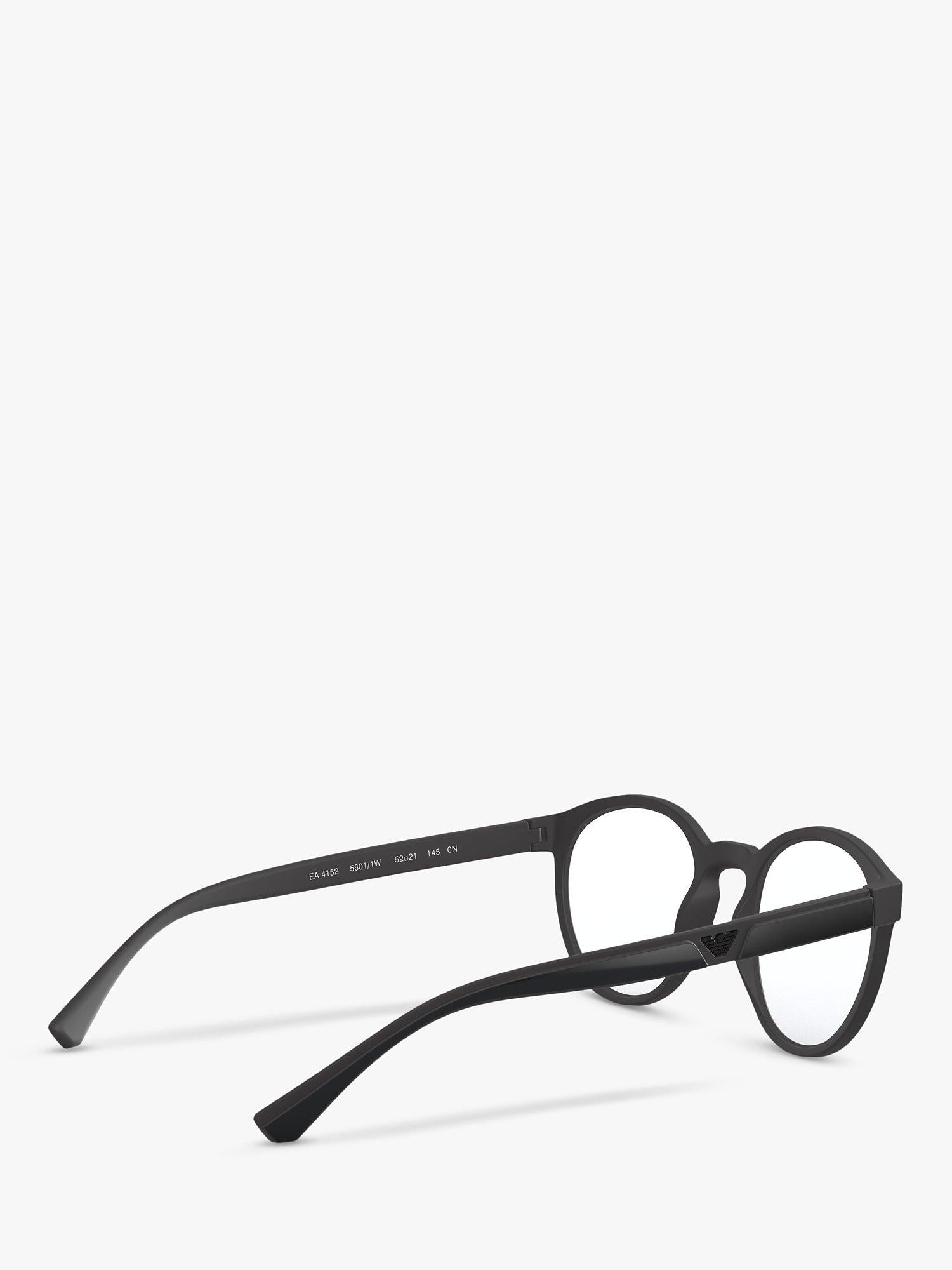 Emporio Armani oval sunglasses black frame 52mm, imported from the UK