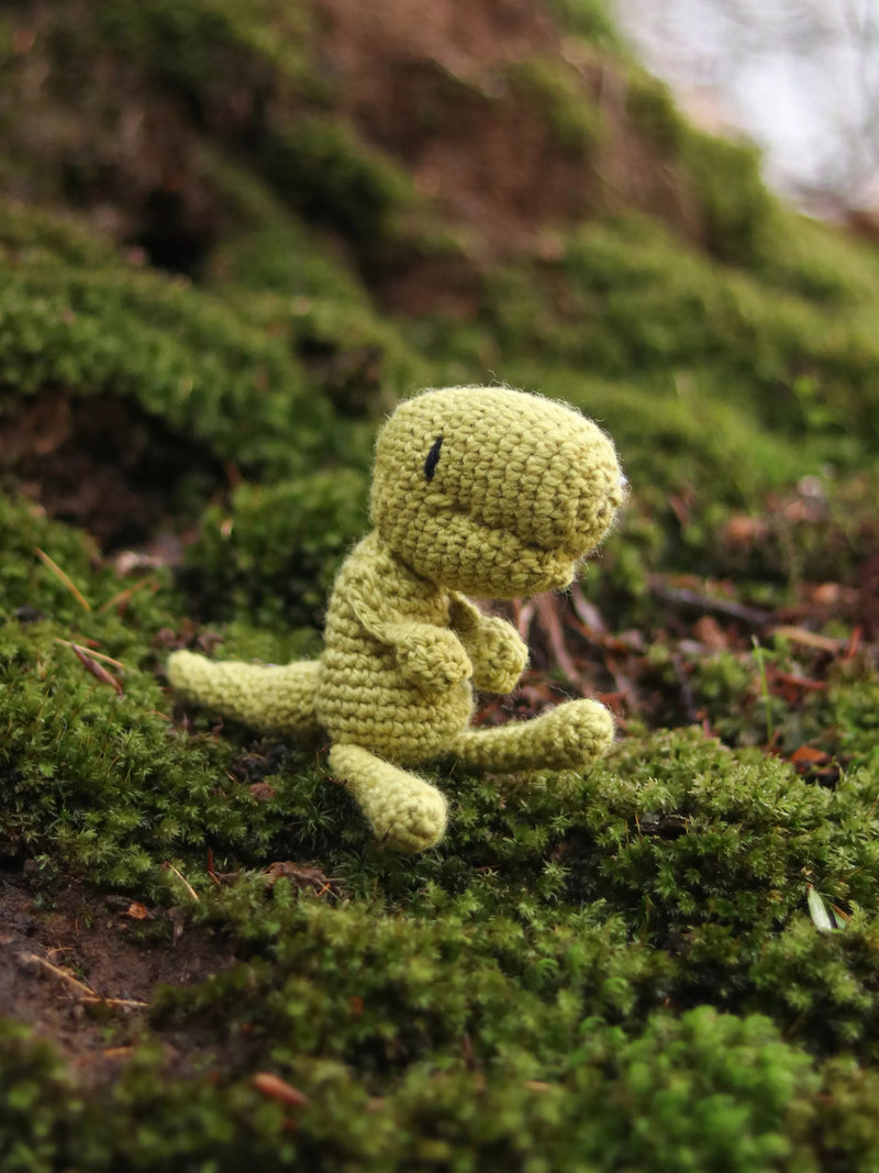 TOFT Mini Gregor T-Rex crochet kit, small toy (British brand)