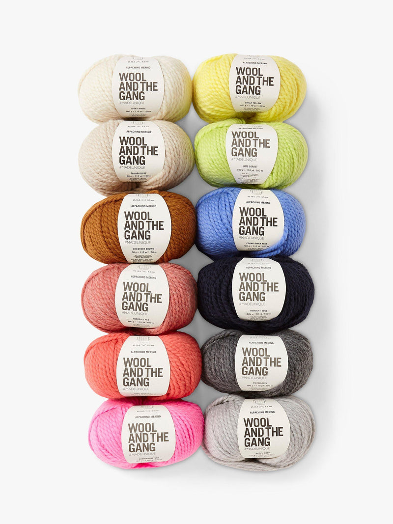 Wool And The Gang Alpachino Merino chunky yarn 100g, UK version