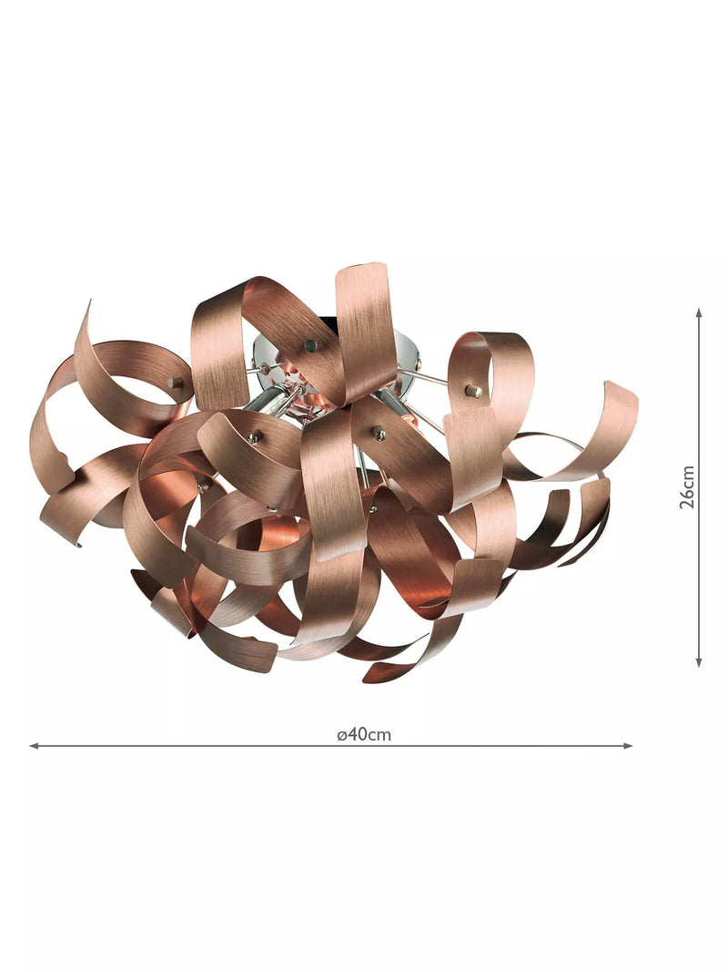 Där Rawley ribbon flush ceiling light Dia.40cm - British product
