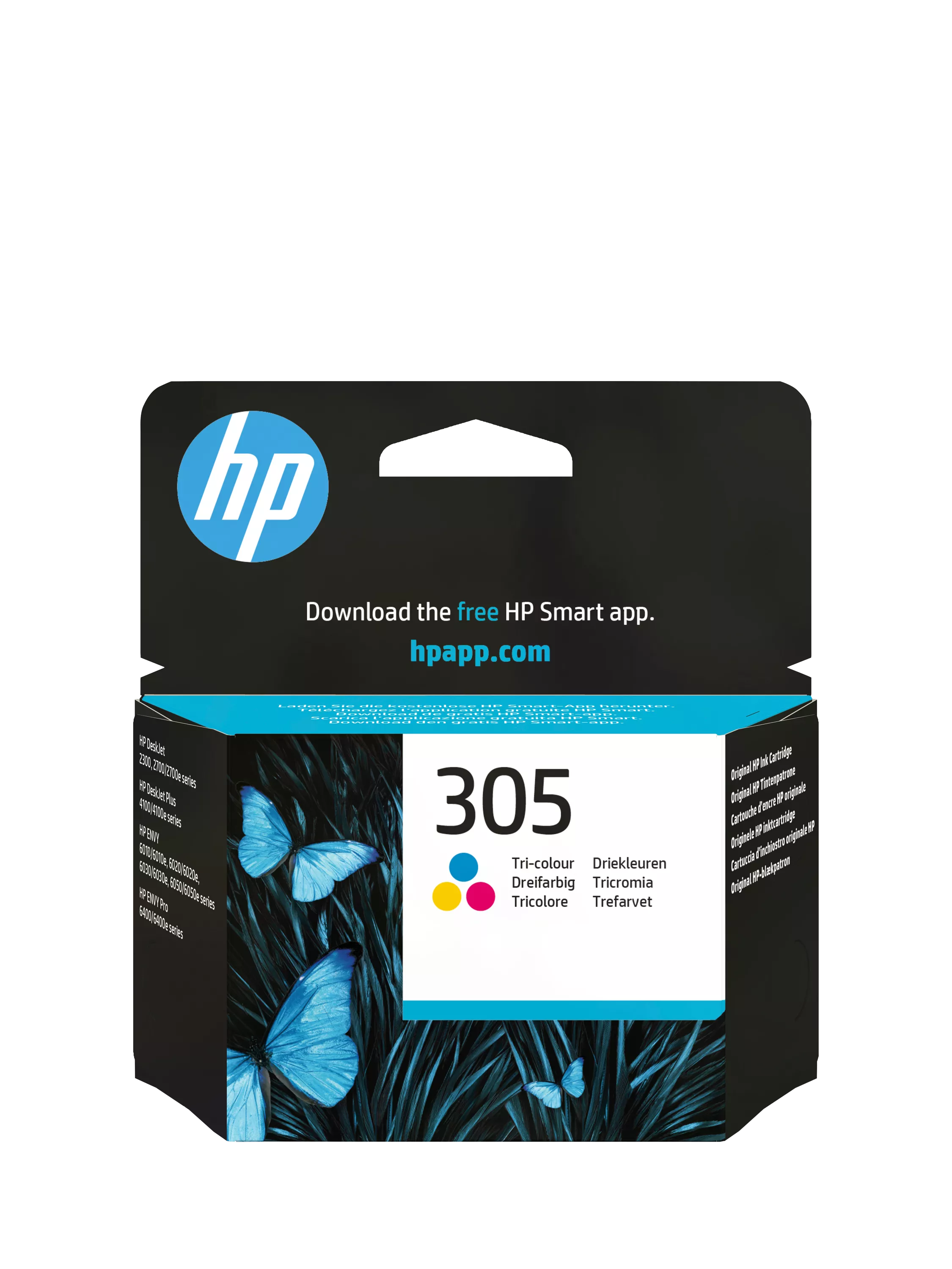 HP 305 Tri-Colour original ink cartridge, UK version