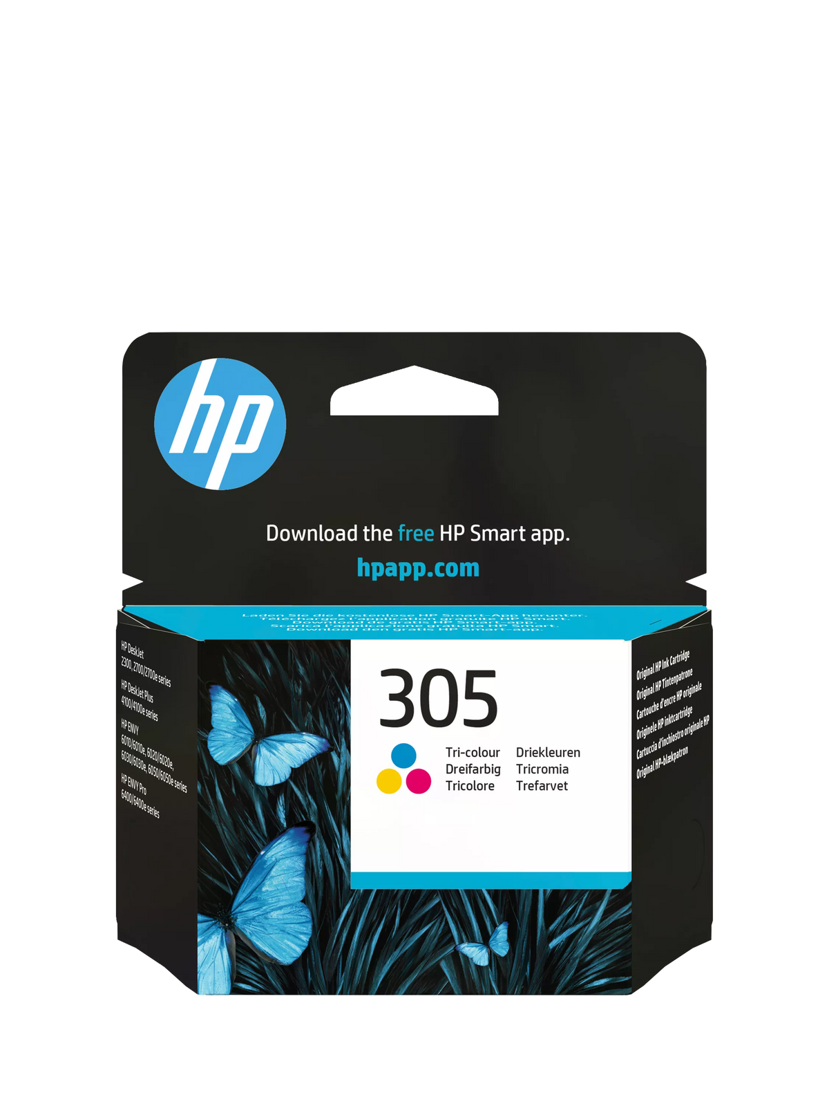 HP 305 Tri-Colour original ink cartridge, UK version