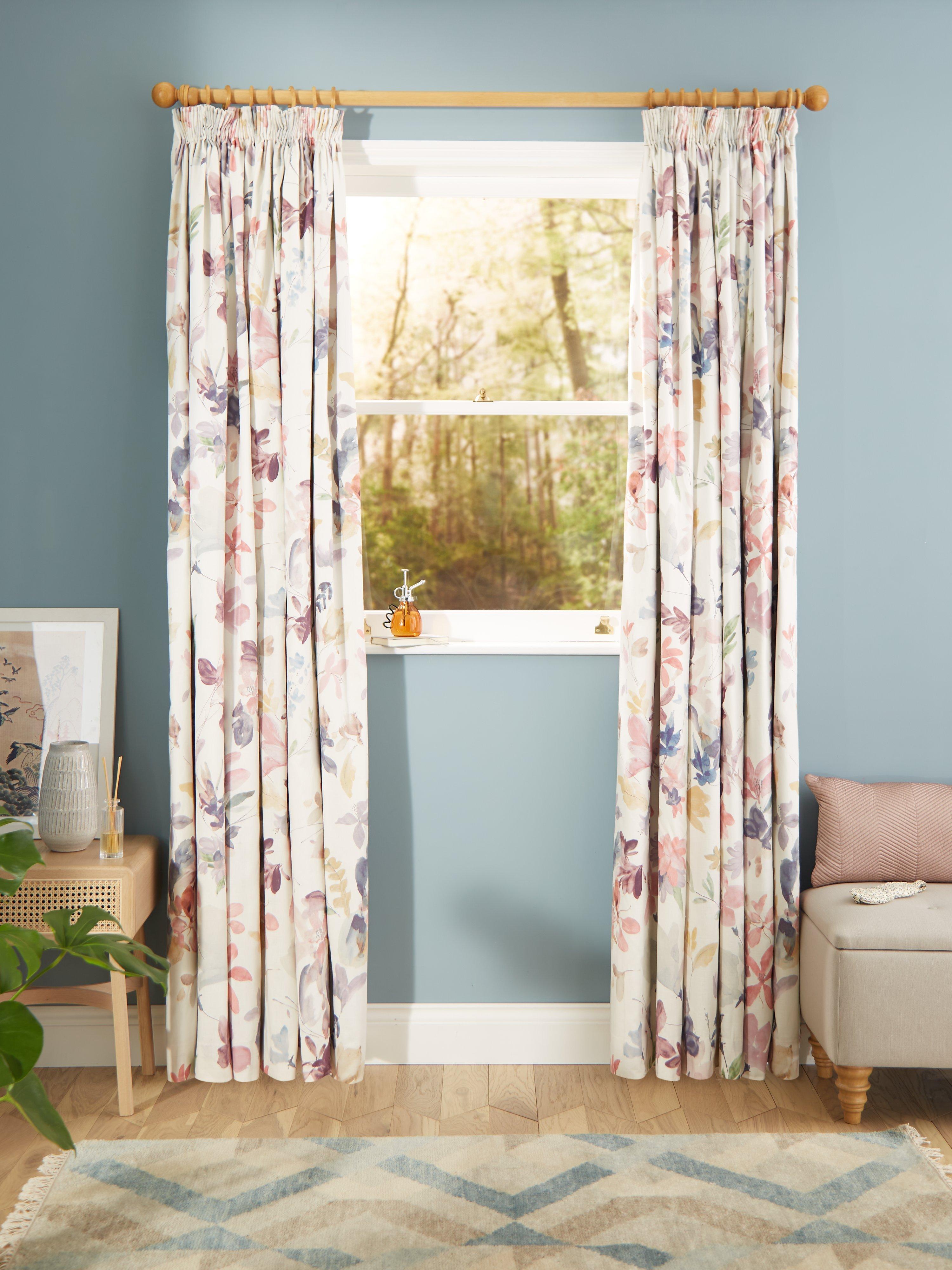 John Lewis Abelia print blackout thermal curtains 167x182cm (British brand)